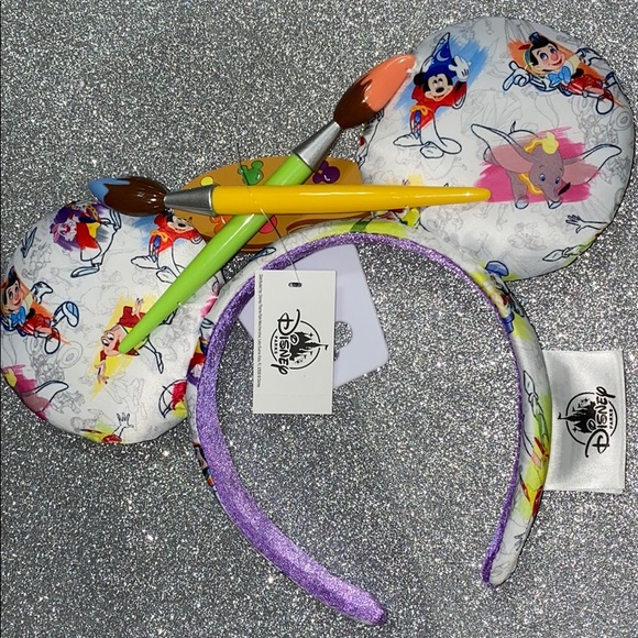 New Disney parks paint & ink Minnie ears headband - Picture 2 of 2